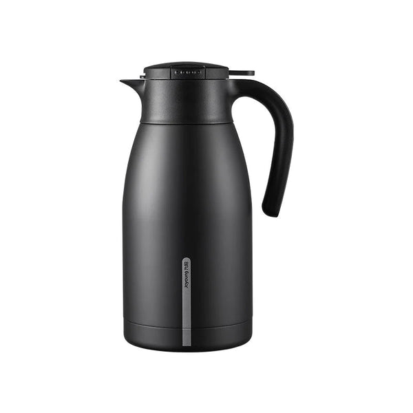 Joyoung Stainless Steel Thermos Flask Insulated Vacuum Jug for Tea Coffee 1.9L (Black)