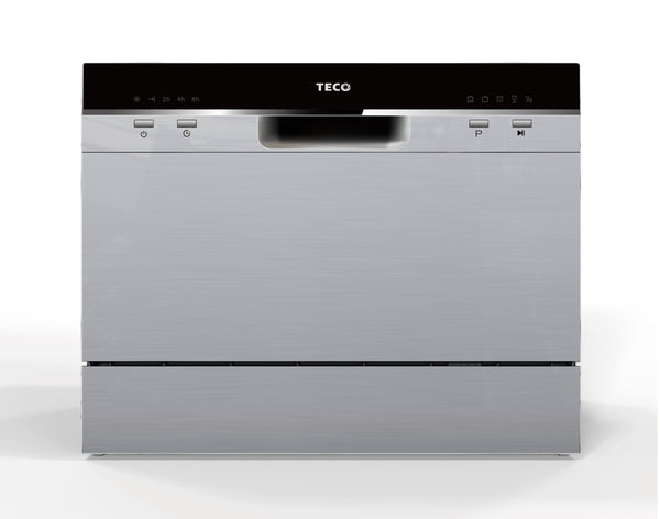 TECO- 6 Place 55cm Free standing Benchtop silver Dishwasher TDW06SCM 7 wash programs