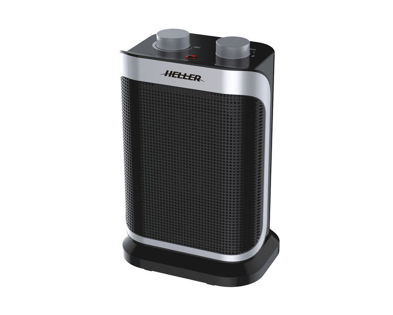 Heller 1500W Black Ceramic Oscillating Fan Heater