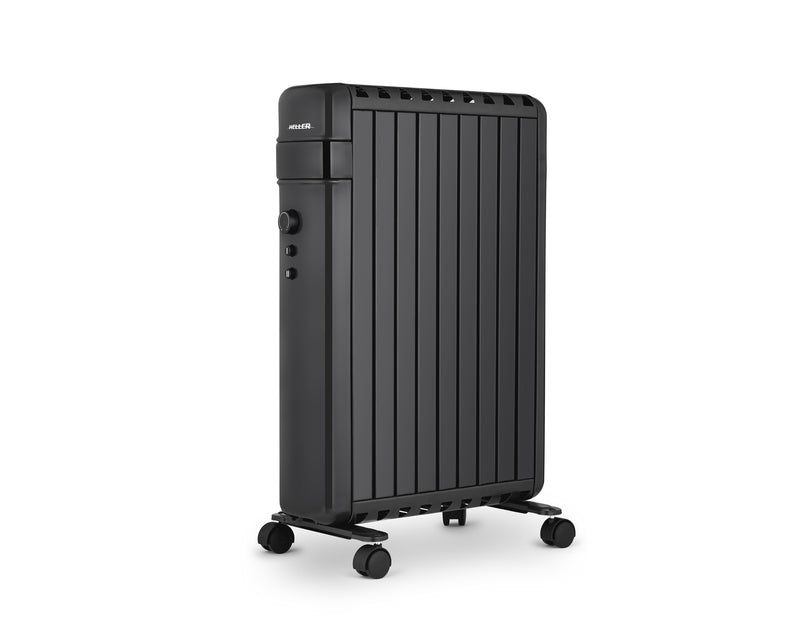 Heller Oil Free Column Black Heater 1000W & 2000W with Thermostat control