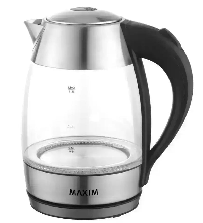 Kitchen Pro M2GK17 Maxim 1.7L Glass Kettle 2200W Hot Water Boiler Tea/Coffee