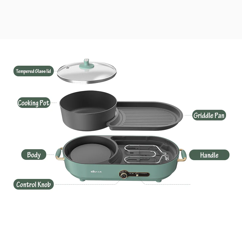 BEAR Multi-functional Cooot PotGriddle Barbecue Machine DKL-C15L1