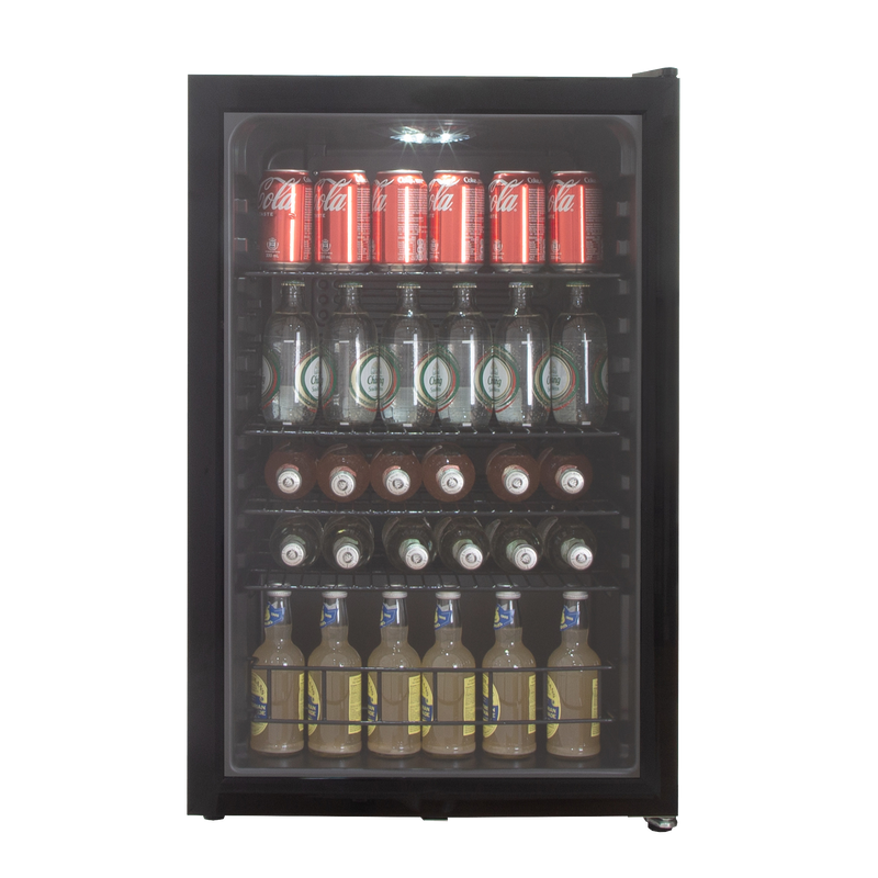 TECO 115L Glass Door Black Bar Fridge available in all states