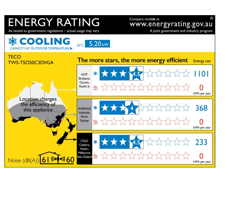 TECO 5kW Inverter Cooling Only TWS-TSO50C3DVGA available in QLD / Townsville only