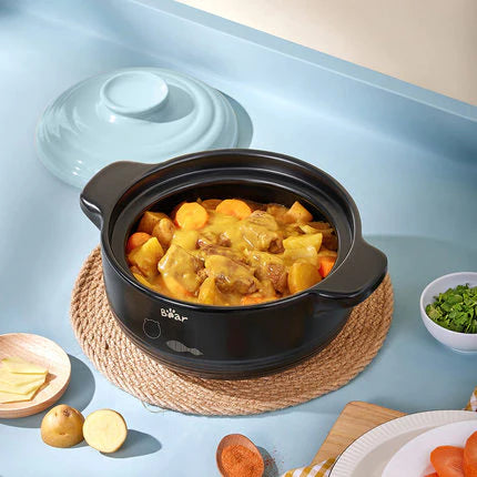 Bear 3.5L - 6.5L Heat Resistant Spodumene Ceramic Cooking Casserole CP-G0023