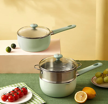 Bear Non-Stick Coating Milk Pot with Steamer CP-G0020