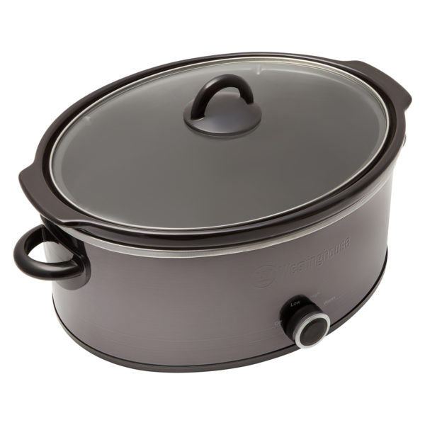 WESTINGHOUSE WHSC08KS Slow Cooker, 6.5L, Black Stainless Finish.